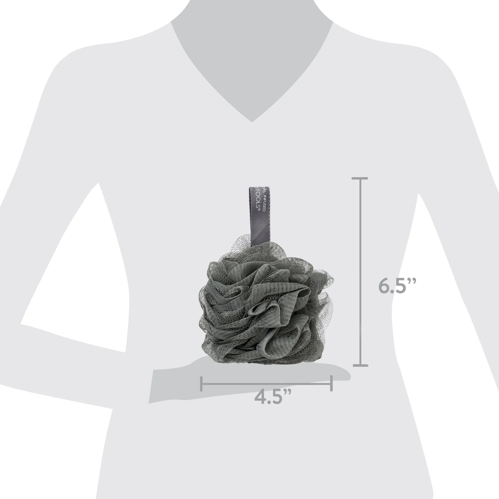 Charcoal Bath Sponge Loofah for Body Cleansing and Exfoliating, 1 Count
